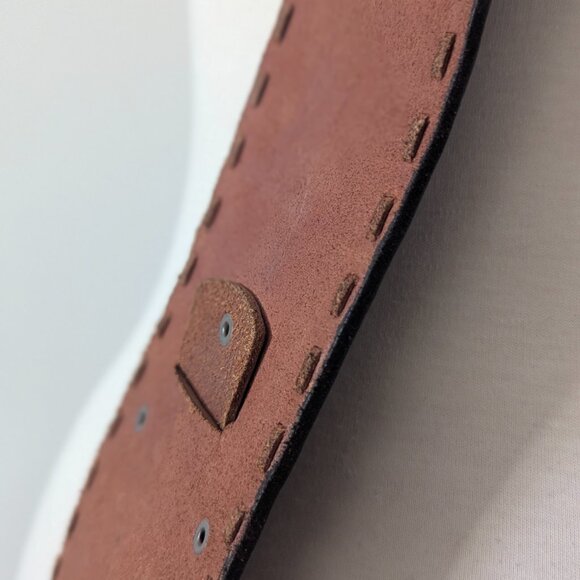 Western Style Vintage Fossil Leather Belt Large - Picture 6 of 13